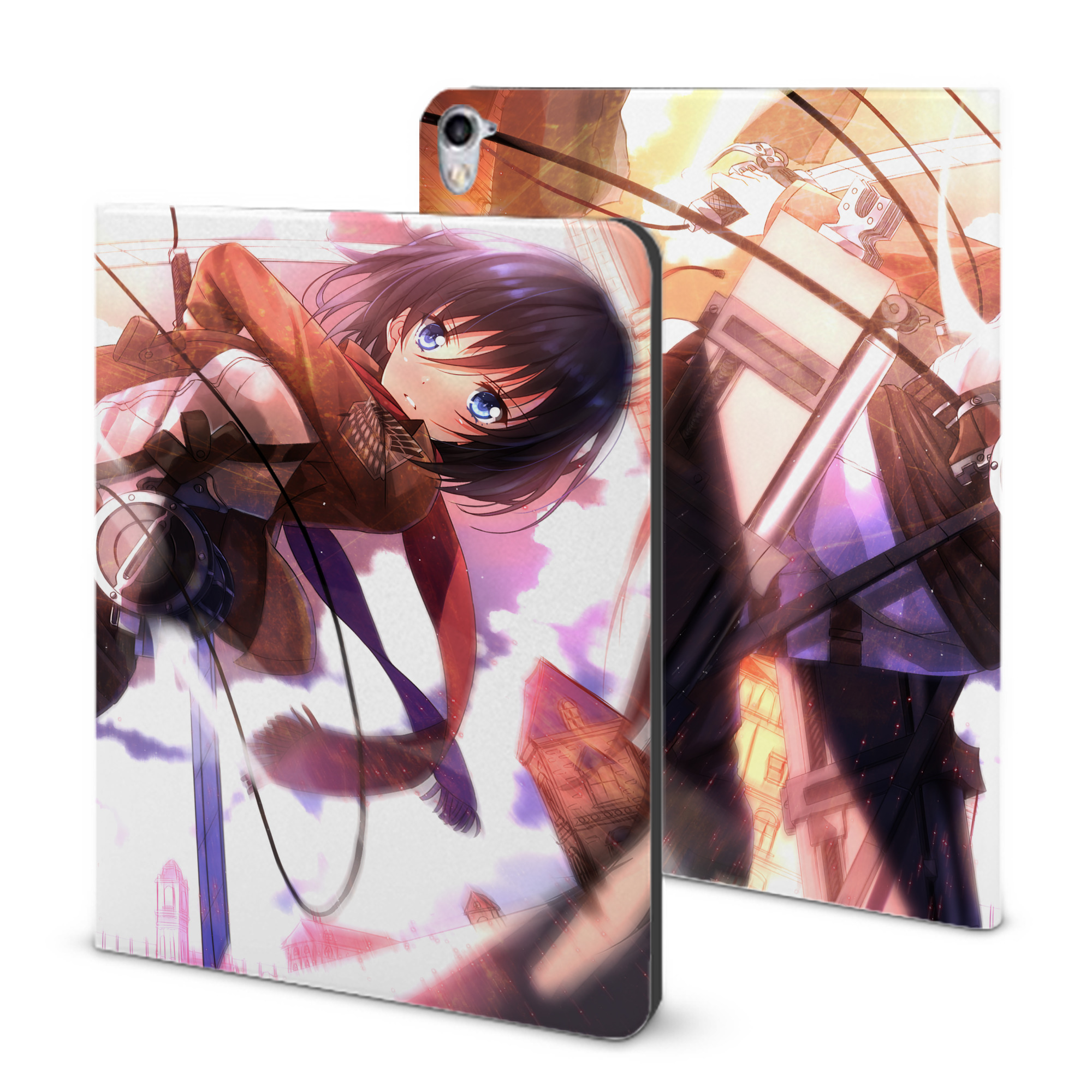 （画像用） 進撃の巨人 Attack on Titan IPad ケース ブック型 PUレザー TPU 耐衝撃 軽量 薄型 ペン収納なし 全面保護 IPad 各モデル対応
